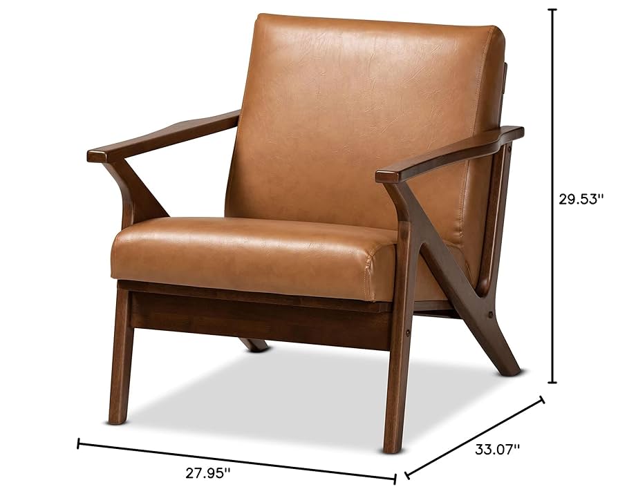 Amazon.com: Baxton Studio Bianca Mid-Century Modern Walnut